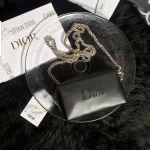 Dior Cosmetic pouch crossbody black & silver